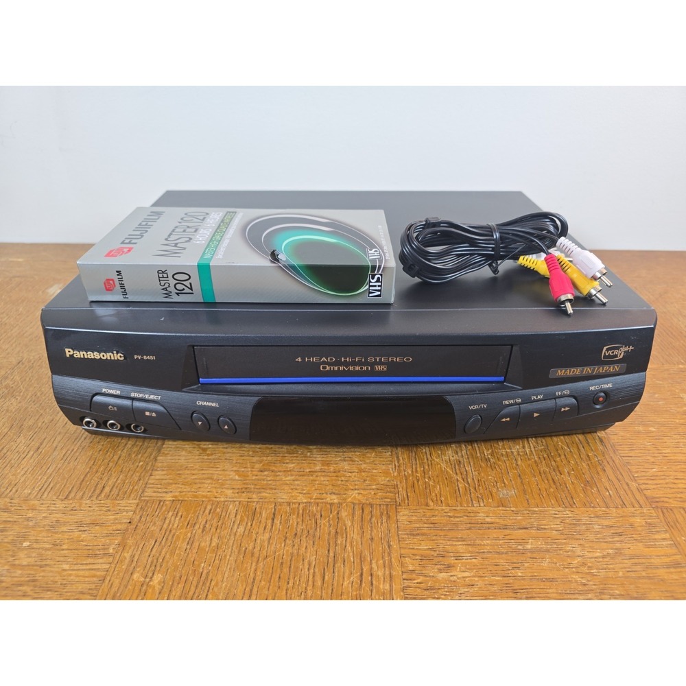 Panasonic PV-8451 Omnivision 4-Head Hi-Fi Stereo VHS VCR - Tested - Blue Line
